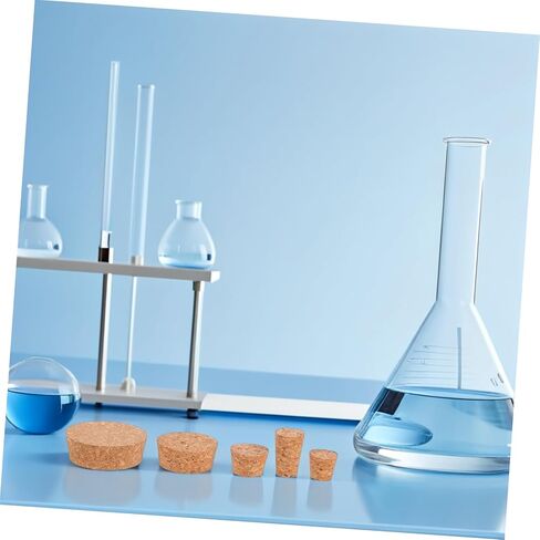Ciieeo 25pcs Reusable Tapered Cork Stoppers: Laboratory and Household Glass Jar Airtight Stopper - Plugs for Preserving Liquid Sample in Saudi Arabia