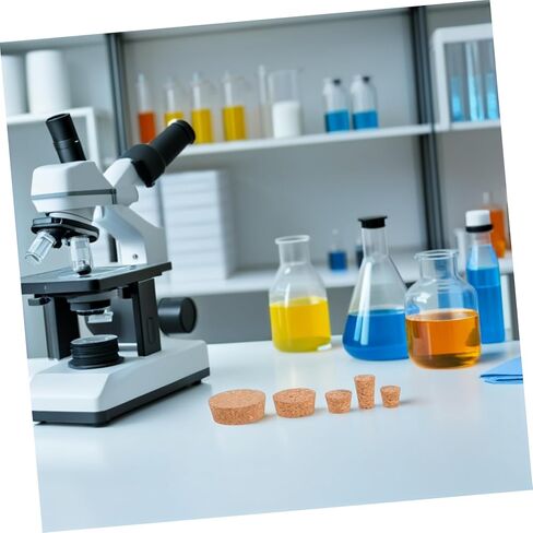 Ciieeo 25pcs Reusable Tapered Cork Stoppers: Laboratory and Household Glass Jar Airtight Stopper - Plugs for Preserving Liquid Sample in Saudi Arabia