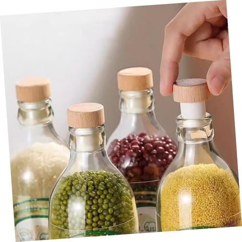 Alipis 24 قطعة على شكل سدادة النبيذ مختبر الجزيئي العالي زجاجة الختم للنبيذ البيرة تخزين المواد الكيميائية كفاءة محكم الغلق in Saudi Arabia