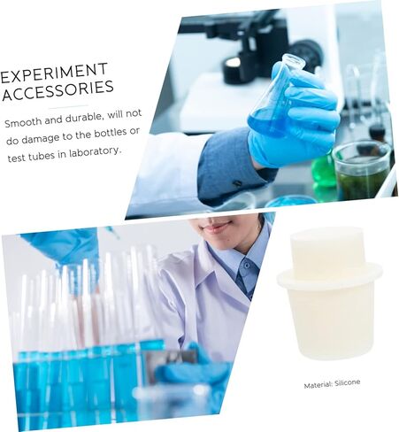 DECHOUS 5pcs Silicone Stoppers for Test Tubes Conical Flask Stoppers Laboratory Glass Bottle Sealers Foam in Saudi Arabia