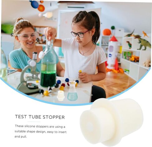 DECHOUS 5pcs Silicone Stoppers for Test Tubes Conical Flask Stoppers Laboratory Glass Bottle Sealers Foam in Saudi Arabia