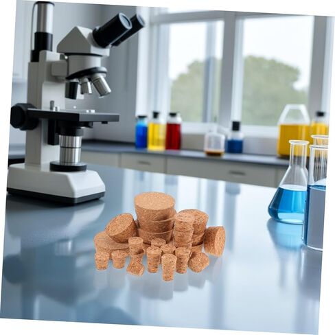 Homoyoyo 25pcs Soft Tapered Cork Stoppers: Leak-proof Airtight Stoppers for Laboratory Home Use - Reusable Plugs for Glass Sample Jars in Saudi Arabia