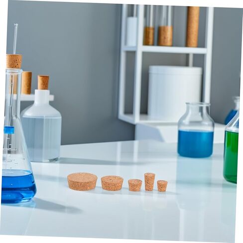 Homoyoyo 25pcs Soft Tapered Cork Stoppers: Leak-proof Airtight Stoppers for Laboratory Home Use - Reusable Plugs for Glass Sample Jars in Saudi Arabia
