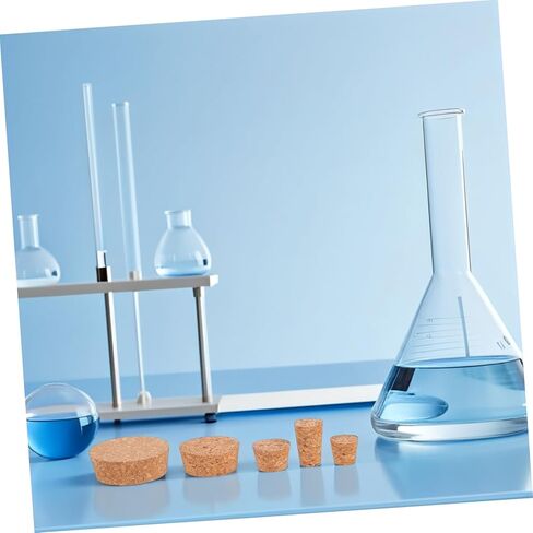 Homoyoyo 25pcs Soft Tapered Cork Stoppers: Leak-proof Airtight Stoppers for Laboratory Home Use - Reusable Plugs for Glass Sample Jars in Saudi Arabia