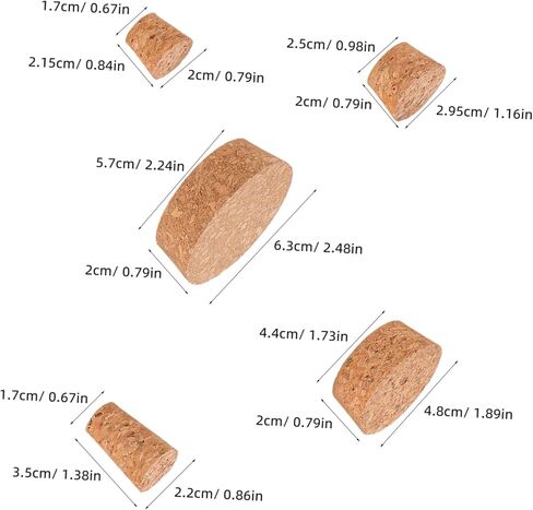 Mobestech 25pcs Tapered Cork Stoppers for Laboratory: Airtight Sealing Stoppers - Reusable and Easy to Clean Plugs for Jars & Jars in Saudi Arabia
