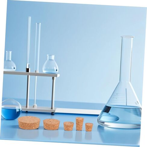 Mobestech 25pcs Tapered Cork Stoppers for Laboratory: Airtight Sealing Stoppers - Reusable and Easy to Clean Plugs for Jars & Jars in Saudi Arabia