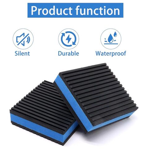 Rubber Anti Vibration Pads, Heavy Duty Mechanical Vibration Isolator Pads for Washing Machine, Dryer Air Conditioner (3" × 3" × 7/8", 4pcs) in Kuwait