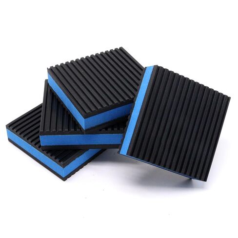 Rubber Anti Vibration Pads, Heavy Duty Mechanical Vibration Isolator Pads for Washing Machine, Dryer Air Conditioner (3" × 3" × 7/8", 4pcs) in Kuwait