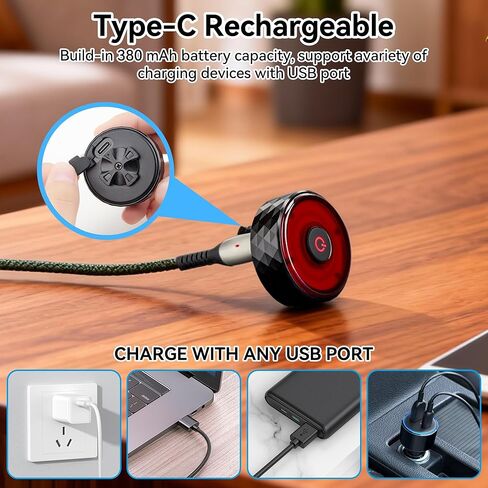 Bike Tail Light with Tracker, GPS Tracker(Work with Apple Find My,iOS Only),Type C USB Rechargeable 5 Light Modes, IPX6 Waterproof,Bicycle Taillight Road Mountain Night Riding Cycling Safety Flash in Kuwait