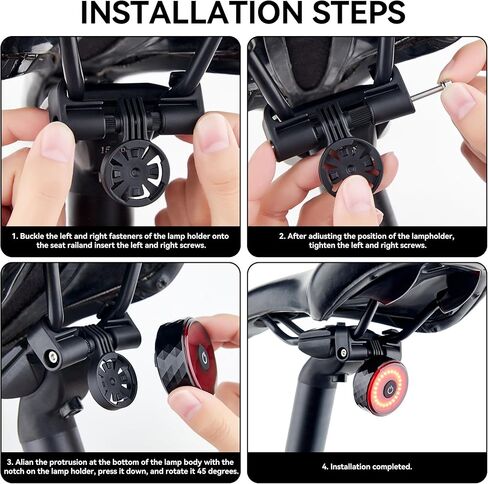 Bike Tail Light with Tracker, GPS Tracker(Work with Apple Find My,iOS Only),Type C USB Rechargeable 5 Light Modes, IPX6 Waterproof,Bicycle Taillight Road Mountain Night Riding Cycling Safety Flash in Kuwait