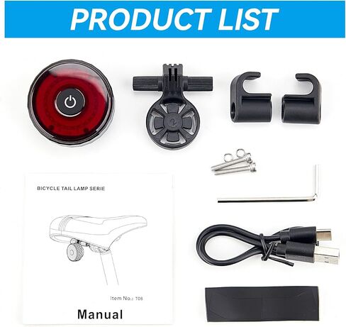 Bike Tail Light with Tracker, GPS Tracker(Work with Apple Find My,iOS Only),Type C USB Rechargeable 5 Light Modes, IPX6 Waterproof,Bicycle Taillight Road Mountain Night Riding Cycling Safety Flash in Kuwait