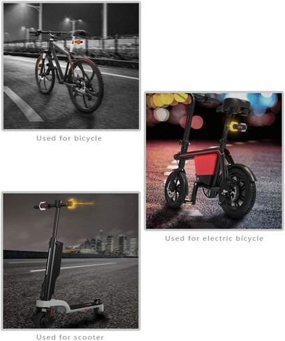 إشارة الانعطاف الخلفية للدراجة الذكية - أضواء أمامية وخلفية، ضوء تحذير للدراجة، ضوء وامض آمن قابل للشحن عبر USB مقاوم للماء لركوب الدراجات على الطرق in Kuwait