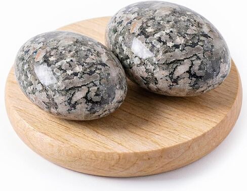 أحجار كريستال يوبيرلايت مصقولة كبيرة جدًا - قطعتان من حجر القلق مقاس 1.2 سم للقلق، أحجار كريمة في نخيل الجيب، صخور طبيعية منتقاة يدويًا للتأمل، والريكي، والشاكرا، وديكور المنزل in Kuwait