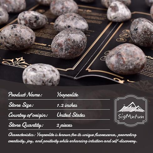 أحجار كريستال يوبيرلايت مصقولة كبيرة جدًا - قطعتان من حجر القلق مقاس 1.2 سم للقلق، أحجار كريمة في نخيل الجيب، صخور طبيعية منتقاة يدويًا للتأمل، والريكي، والشاكرا، وديكور المنزل in Kuwait