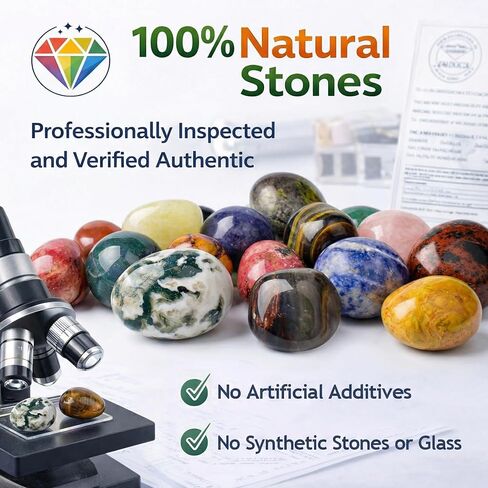 أحجار كريستال يوبيرلايت مصقولة كبيرة جدًا - قطعتان من حجر القلق مقاس 1.2 سم للقلق، أحجار كريمة في نخيل الجيب، صخور طبيعية منتقاة يدويًا للتأمل، والريكي، والشاكرا، وديكور المنزل in Kuwait