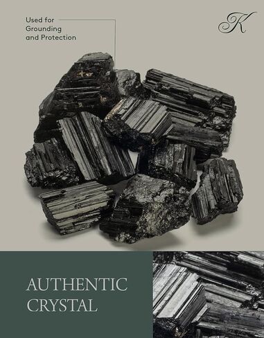 KALIFANO Black Tourmaline Bundle with Calming and Purification Energy - Brazilian Turmalina Negra Schorl Reiki Healing Crystal Used for Protection and Security (Information Card Included) in Saudi Arabia