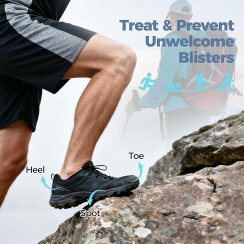 Gel Blister Bandages for Feet - Waterproof Adhesive Blister Pads - 28 Blister Patches for Blister Prevention - Hydrocolloid Bandages for Heel, Toe for Prevention & Recovery in Kuwait