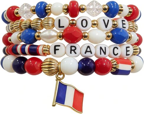 World Cup Soccer Bracelets Gifts For Women Men Teens, Football Beaded Stretch Bracelets,Birthday Holiday Celebration Gifts For Family Friends Couples Sports Fans in Saudi Arabia