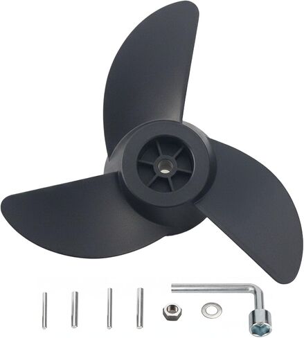 MGA089B Motorguide Propeller، 3 Blade Trolling Motor Propeller لمحرك MotorGuide 3.5 "، Machete III Black 3-Blade Prop for MotorGuide R3 55lb، W55، Xi5 36v، 75 محرك التصيد اللاسلكي in Kuwait