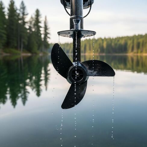 MGA089B Motorguide Propeller، 3 Blade Trolling Motor Propeller لمحرك MotorGuide 3.5 "، Machete III Black 3-Blade Prop for MotorGuide R3 55lb، W55، Xi5 36v، 75 محرك التصيد اللاسلكي in Kuwait