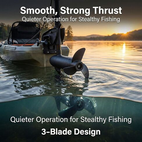 MGA089B Motorguide Propeller، 3 Blade Trolling Motor Propeller لمحرك MotorGuide 3.5 "، Machete III Black 3-Blade Prop for MotorGuide R3 55lb، W55، Xi5 36v، 75 محرك التصيد اللاسلكي in Kuwait