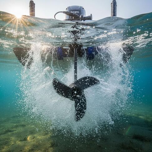 MGA089B Motorguide Propeller، 3 Blade Trolling Motor Propeller لمحرك MotorGuide 3.5 "، Machete III Black 3-Blade Prop for MotorGuide R3 55lb، W55، Xi5 36v، 75 محرك التصيد اللاسلكي in Kuwait