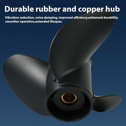 OEM Upgrade 14×19 Aluminum Boat Propeller for Suzuki 50/60/70/90/100/115/140 HP Outboard Engines, 3-Blade RH, 15-Spline Tooth (14 (Dia) x 19 (Pitch) in Kuwait