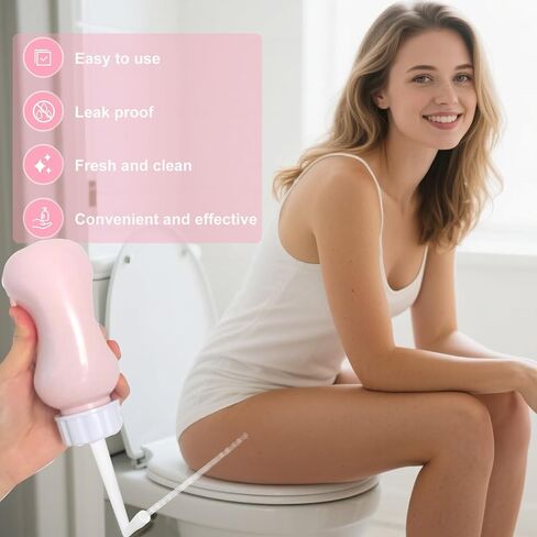 زجاجة بيري للعناية بعد الولادة، زجاجة عجان مقلوبة للأم الجديدة بعد الولادة، العناية بالنظافة الأنثوية، بيديت محمول 10 أونصة مع حقيبة تخزين للتعافي بعد الولادة in Kuwait