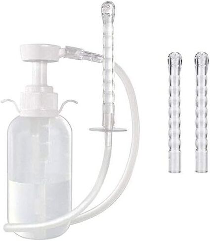 Vaginal Douche Cleansing System Female Syringe Cleaner Enema Reusable Rinse Portable Kit with 3 Nozzle 100% Safe Non-Toxic (300 ML) in Kuwait