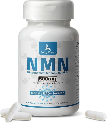 NMN 500mg, Max Absorbency & Fast-Acting NMN Supplement, 99% Pure NMN (Nicotinamide Mononucleotide) for Boosts NAD+ Levels, Cell, Immune, Energy, Muscle, Anti-Aging, Longevity, Women & Men in Saudi Arabia