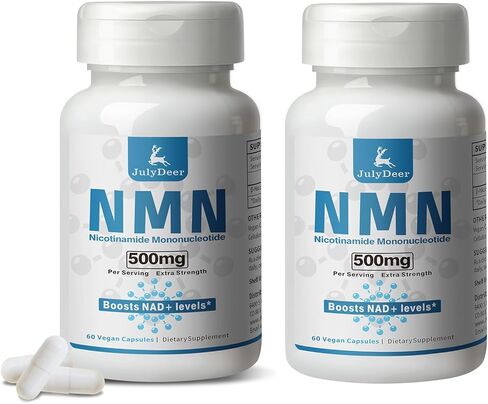 NMN 500mg, Max Absorbency & Fast-Acting NMN Supplement, 99% Pure NMN (Nicotinamide Mononucleotide) for Boosts NAD+ Levels, Cell, Immune, Energy, Muscle, Anti-Aging, Longevity, Women & Men in Kuwait