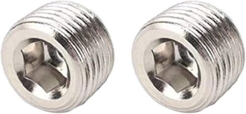 Brass blanking cap,Hex brass cap, 2PCS 1/8Inch - 1Inch BSP Male Female Thread Hex Head Hex Socket Brass End Cap Plug Pipe Fitting Coupler Connector Adapter(1/8Inch) in Kuwait