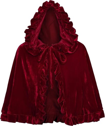 VEECOOCOS VELVET CAPE Short Lace Shawl Lolita Cloak for Women Girls Dress in Kuwait