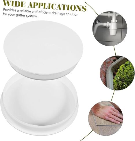 20pcs Plastic Downspout Pipe Caps Drain Pipe Accessories for Water Buildup Prevention End Caps for Homeowner Water Damage in Kuwait