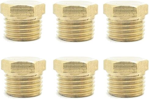 Brass blanking cap,Hex brass cap, Pipe Fitting Coupler Connector Adapter, BSP Male Female Thread Hex Head Brass End Cap Plug(Female Thread,1/8inch) in Saudi Arabia