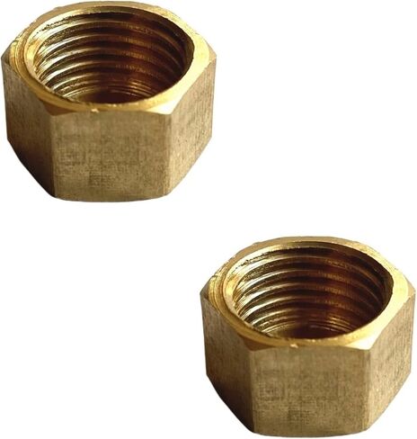 Plumbing end caps, Pipe-Fitting 2PCS BSP Female Male Thread Brass Hex Head Socket End Cap Pipe Fitting Coupler(1/4inch) in Kuwait
