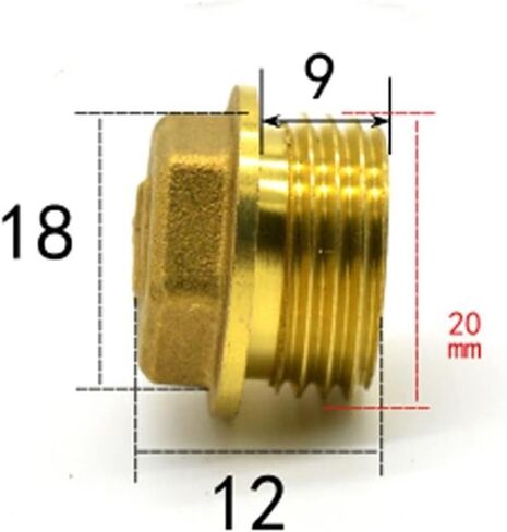Plumbing end caps, Pipe-Fitting 4PCS BSP Male Pipe Hex Head Brass End Cap Fitting Coupler Connector Water Gas Oil in Kuwait