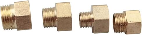 Brass blanking cap,Hex brass cap, 2PCS BSP Female to Male Thread Brass Socket Pipe Fitting Adapter Coupler Connector(Female 03 X Male 03) in Saudi Arabia