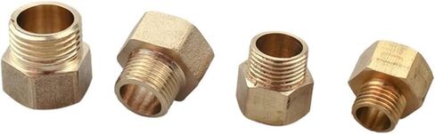 Brass blanking cap,Hex brass cap, 2PCS BSP Female to Male Thread Brass Socket Pipe Fitting Adapter Coupler Connector(Female 03 X Male 03) in Saudi Arabia