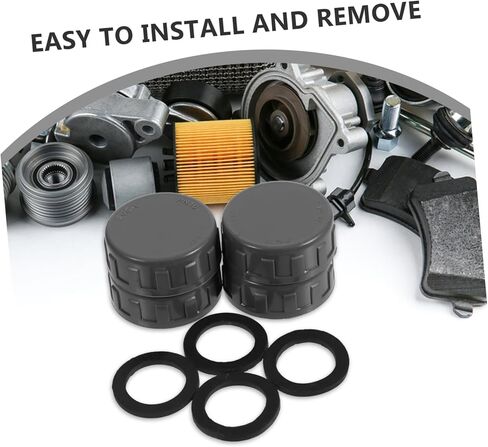 OUNONA 4Sets PVC Pipe Cap Fittings Threaded Connector with Dedicated Washer PVC Material for Reliable Sealing Various Plumbing Applications in Kuwait