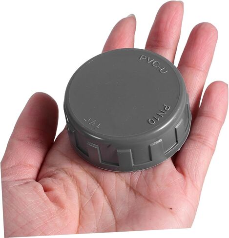 OUNONA 4Sets PVC Pipe Cap Fittings Threaded Connector with Dedicated Washer PVC Material for Reliable Sealing Various Plumbing Applications in Kuwait