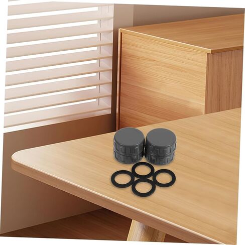 OUNONA 4Sets PVC Pipe Cap Fittings Threaded Connector with Dedicated Washer PVC Material for Reliable Sealing Various Plumbing Applications in Kuwait