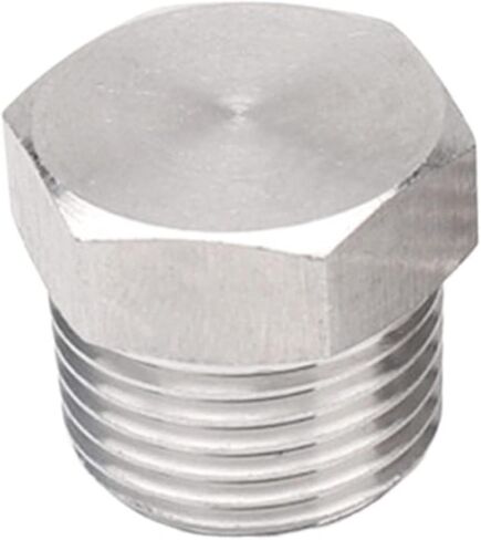 Brass blanking cap,Hex brass cap, NPT Male Thread 304 Stainless Steel Hex Head Plug End Cap, Pipe Fitting Adapter(1/2inch) in Kuwait