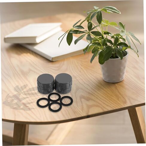 OUNONA 4Sets PVC Pipe Cap Fittings Threaded Connector with Dedicated Washer PVC Material for Reliable Sealing Various Plumbing Applications in Kuwait