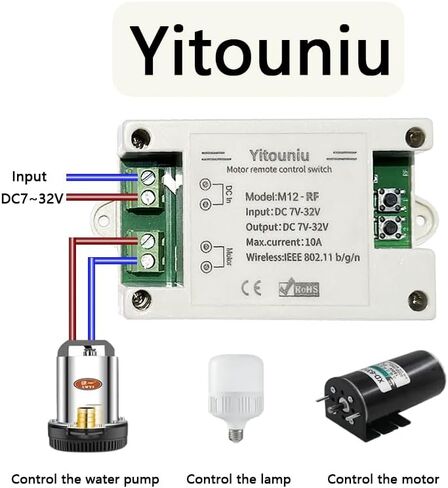 EWeLink DC7-32V 10A Motor Forward Reverse Controller Switch, WiFi Bluetooth Remote Control, RF Compatible,Works with Alexa/Google Home Compatible, Smart Timing for Electric Desks, Screens in Saudi Arabia