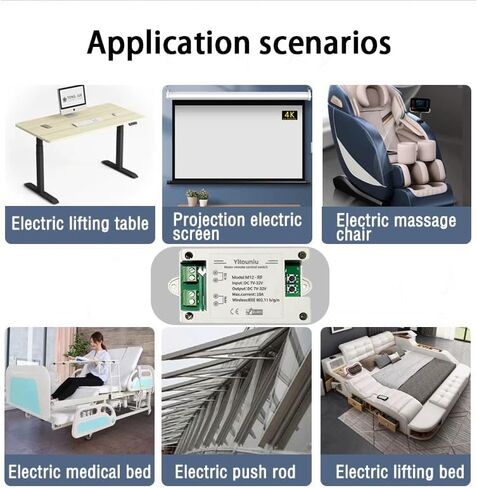 EWeLink DC7-32V 10A Motor Forward Reverse Controller Switch, WiFi Bluetooth Remote Control, RF Compatible,Works with Alexa/Google Home Compatible, Smart Timing for Electric Desks, Screens in Saudi Arabia
