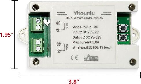 EWeLink DC7-32V 10A Motor Forward Reverse Controller Switch, WiFi Bluetooth Remote Control, RF Compatible,Works with Alexa/Google Home Compatible, Smart Timing for Electric Desks, Screens in Saudi Arabia