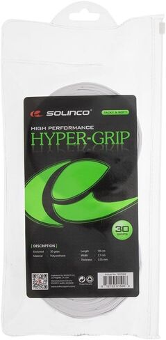 Solinco Hyper Extra Tacky Tennis Overgrip White 30 Pack in Saudi Arabia