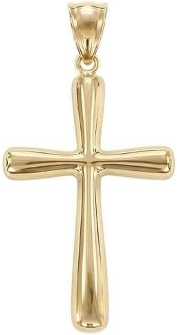 Mazzeri 14k Gold Cross Pendant ، Hypoallergenic Gold Dender Dener in Kuwait