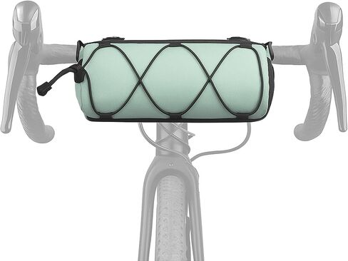 Waterproof Bike Handlebar Bag, Nylon Bicycle Handlebar Bag with Side Pockets & Elastic Band for Commuting, Travel & Daily Cycling (Green) in Kuwait